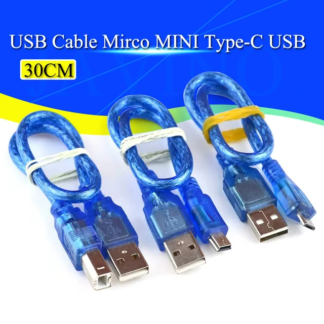 USB 2.0 B Type 30cm Cable a-B for Arduino Uno Mega - China USB 2.0, USB 2.0  B Type 30cm Cable