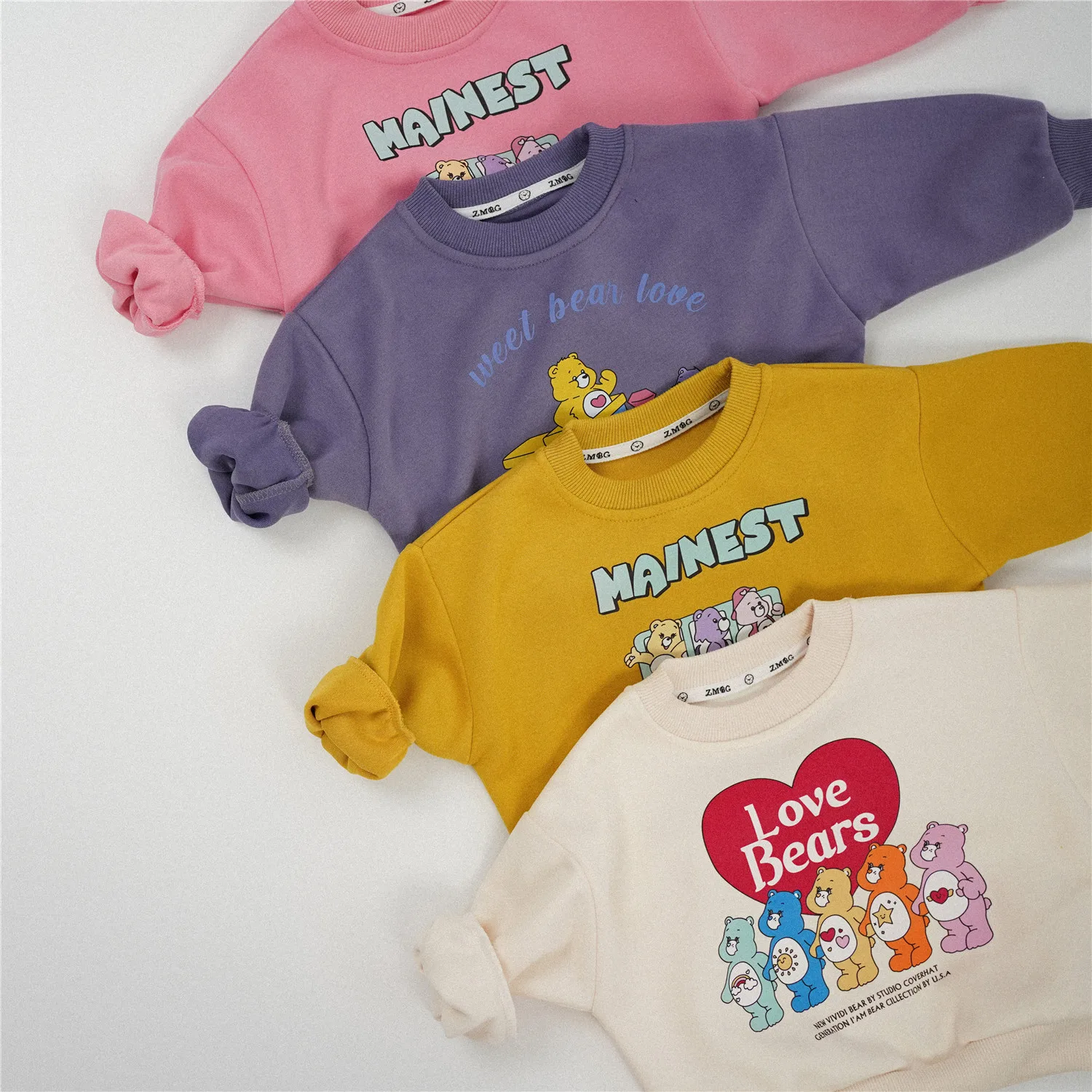 Baby Long Sleeve Casual Sweatshirt Boys Girls Cute Cartoon Print Sweatshirt Children Pullover Loose Infant Tops Girl Sweatshirt Kids Sweatshirt