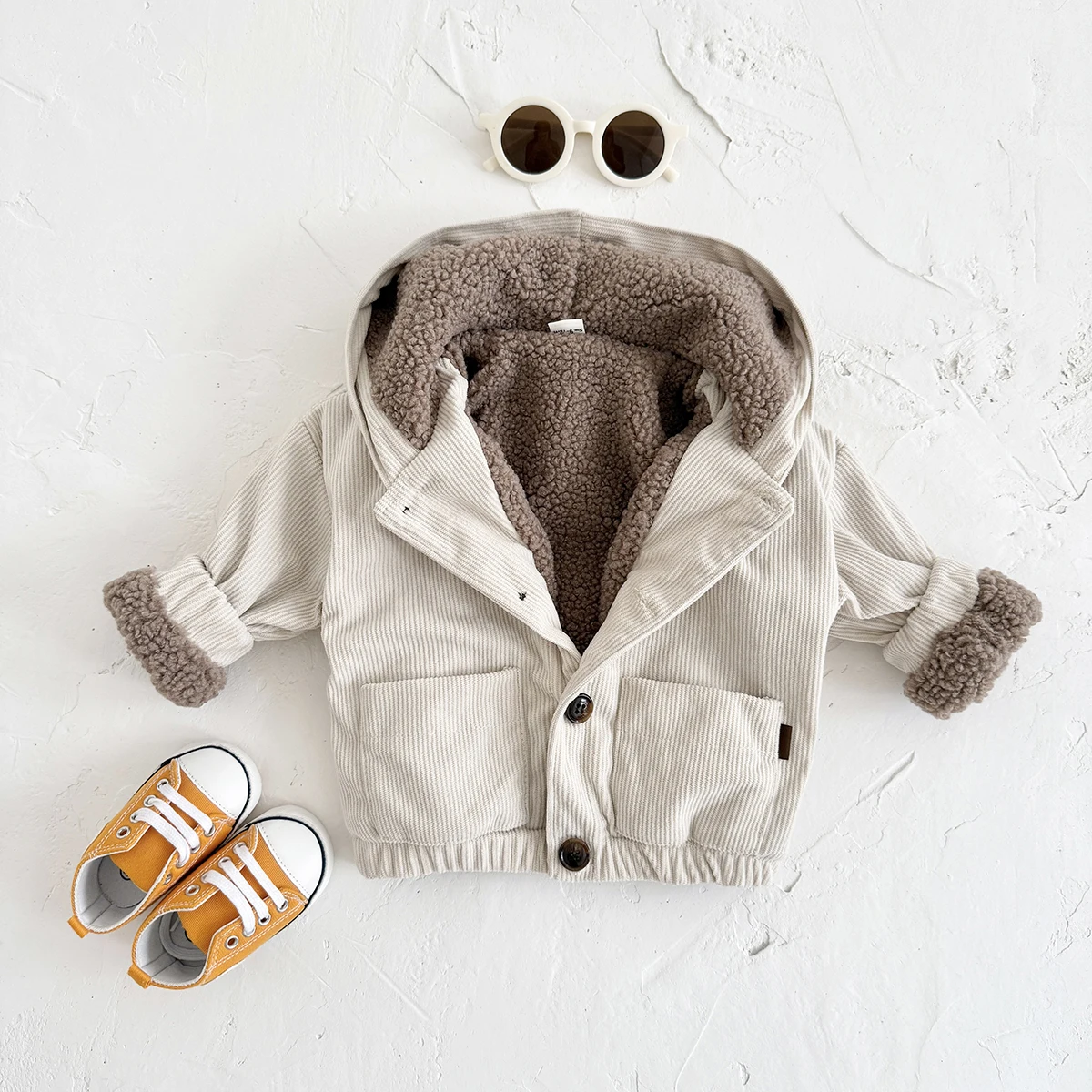 Winter Warm Hooded Cotton Jacket Outwear Newborn Baby Boys Girls 0-3 Years Casual Wear Fashion Coat Long Sleeves Toddler Tops