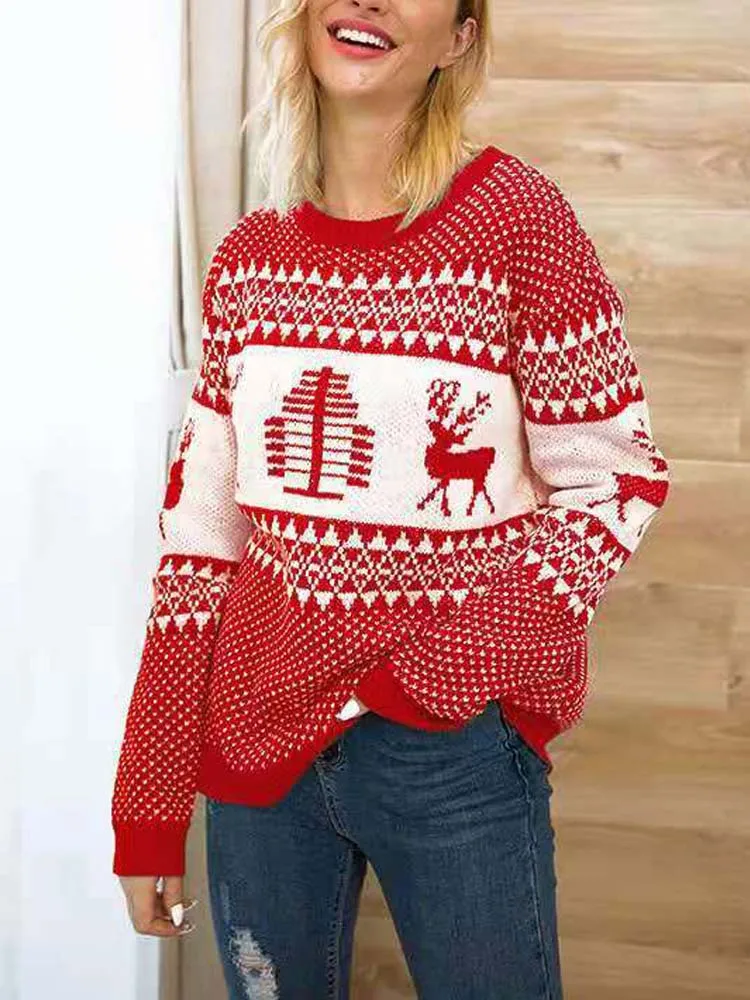 

Женский вязаный свитер с длинным рукавом, Свободный пуловер с длинным рукавом, Осень-зима 2023