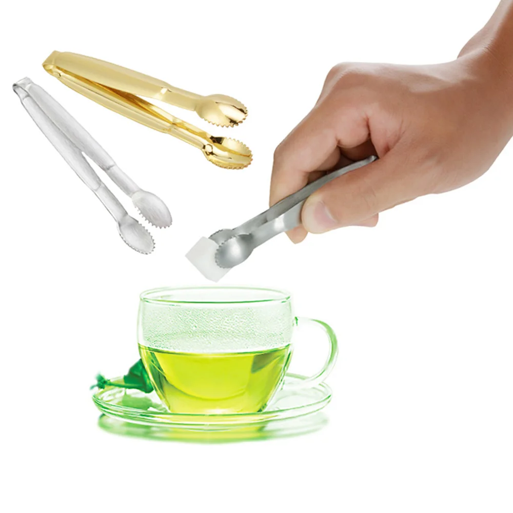 Coffee Sugar Clip Stainless Steel Tweezer Mini Clamp Tong Clips Coffee Little Tea Clips Hot Kitchen Bar Tool Supply