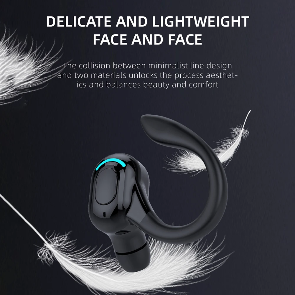 M-F8 Waterproof Hanging Single Ear Earbuds Bluetooth-compatible 5.2 Noise Cancelling Sports Wireless Business Headphones Headset 3