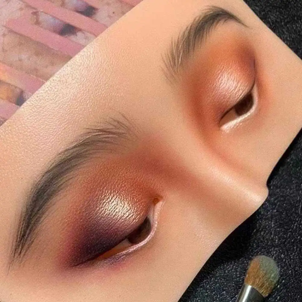 

Realistic 5D Silicone Eyes Face Makeup Practice Board Reusable Bionic Skin Practicing Panel For Eye Shadow Brow Make Up Beginner