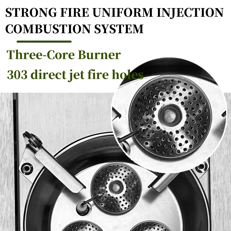 IGT-ハーフユニットガスストーブ,高出力,ステンレス鋼,バーナー