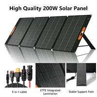 Panneaux solaires pliables 200W, kit complet de panneau de charge solaire portable, station d'alimentation pour le tourisme et le camping en extérieur 3