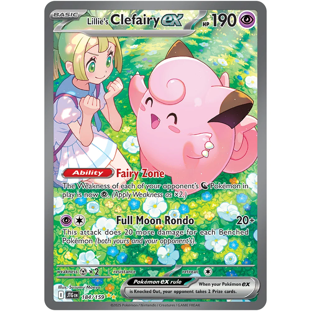 PKM Journey Together (JTG) PTCG 홀로그램 레어 프로시 게임 카드 릴리의 클레페어리/살라멘스 ex N의 조로아크/이오노의 벨리볼트 ex