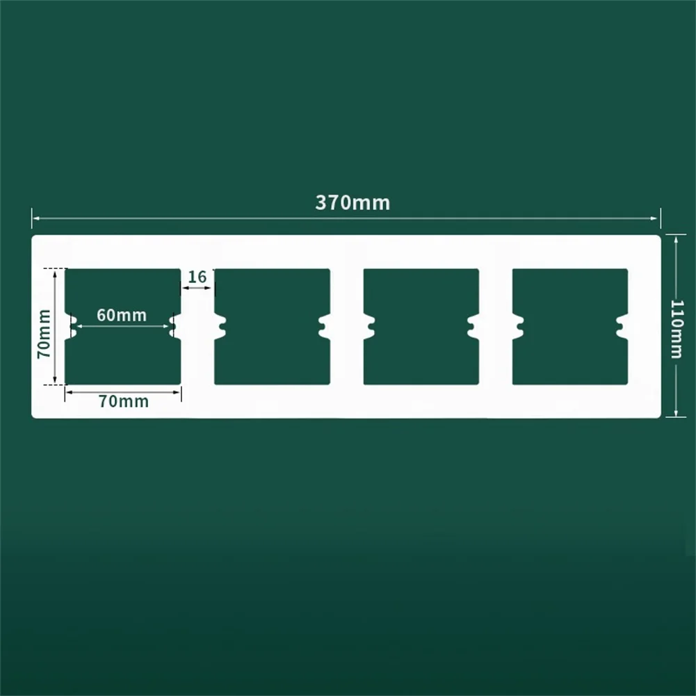 86 Type Switch Socket Wall Panel Decorative Frame Cover Wall Switch Bottom Box White Grey PC Surround Plate