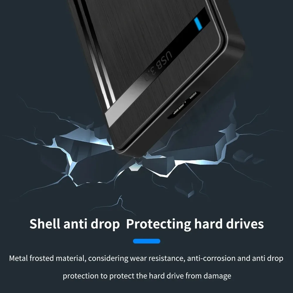 케비두메이 2.5인치 HDD 케이스 SATA to USB 3.0 HDD 인클로저 6TB 하드 드라이브 디스크 SSD 케이스 어댑터 5Gbps 외장 HDD 박스 (노트북용)