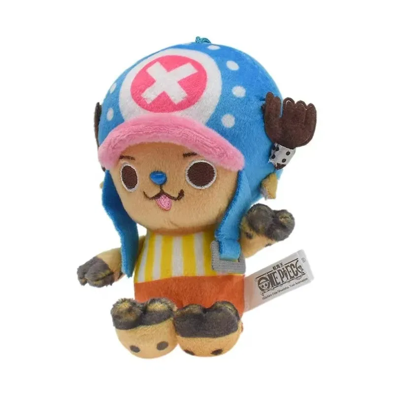 Original 12cm One Piece Anime Plush Keychain Toys Luffy Chopper Sabo Ace Law Cartoon Soft Stuffed Cute Dolls Children Xmas Gift