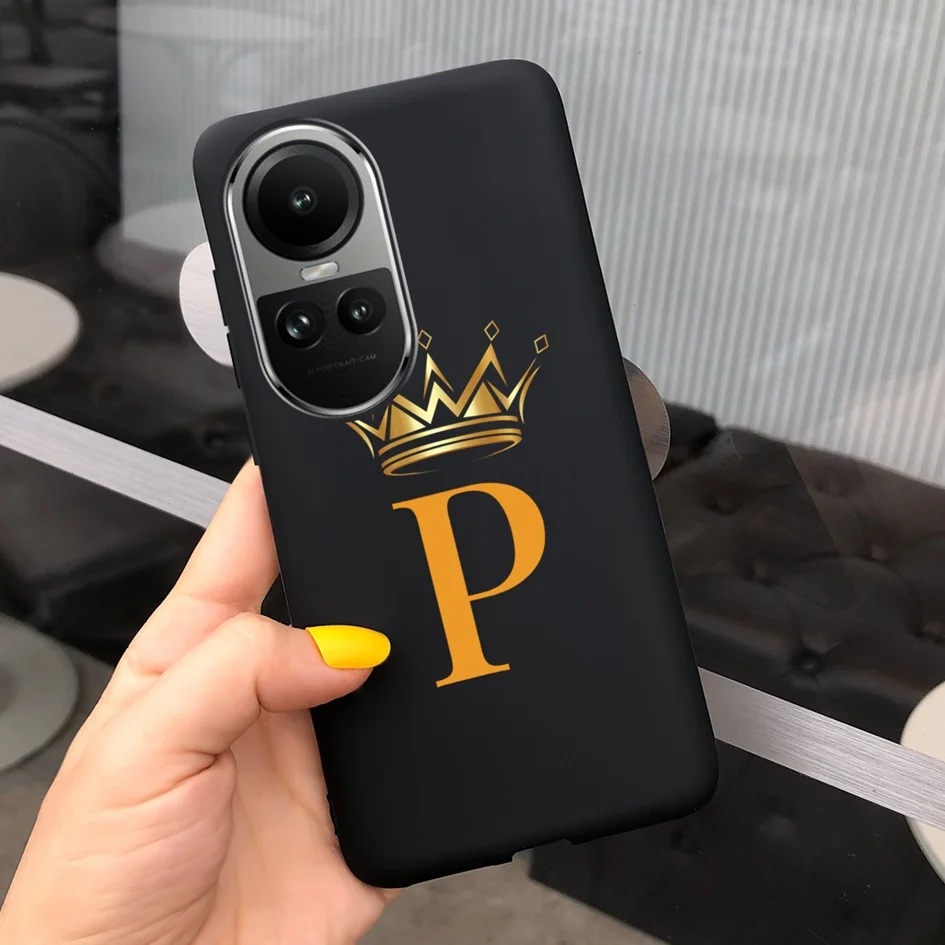 Crown Letters Slim Soft TPU Protective Case - Cute Bumper Cover
