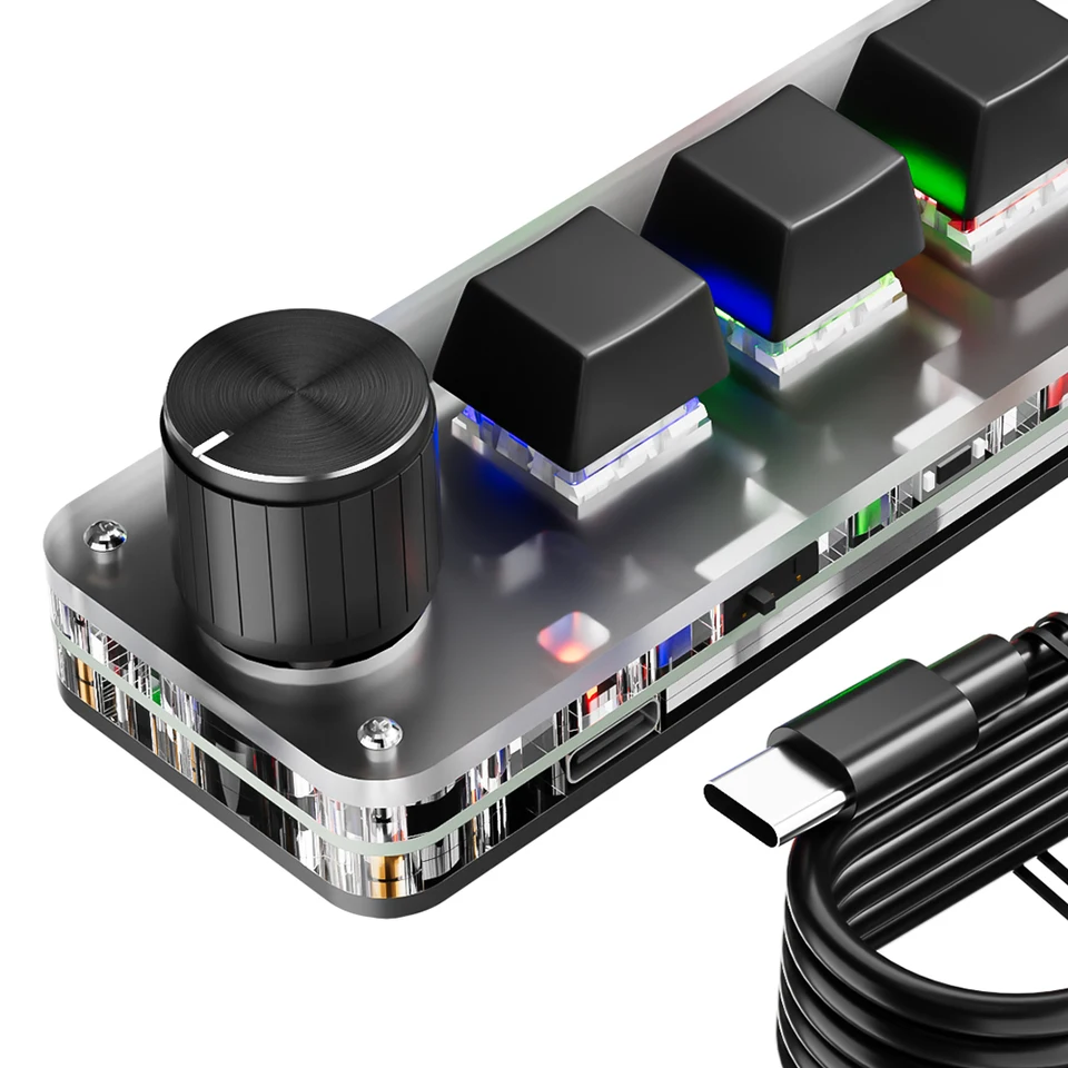 Mini Wireless Mechanical Keyboard with Programmable Keys