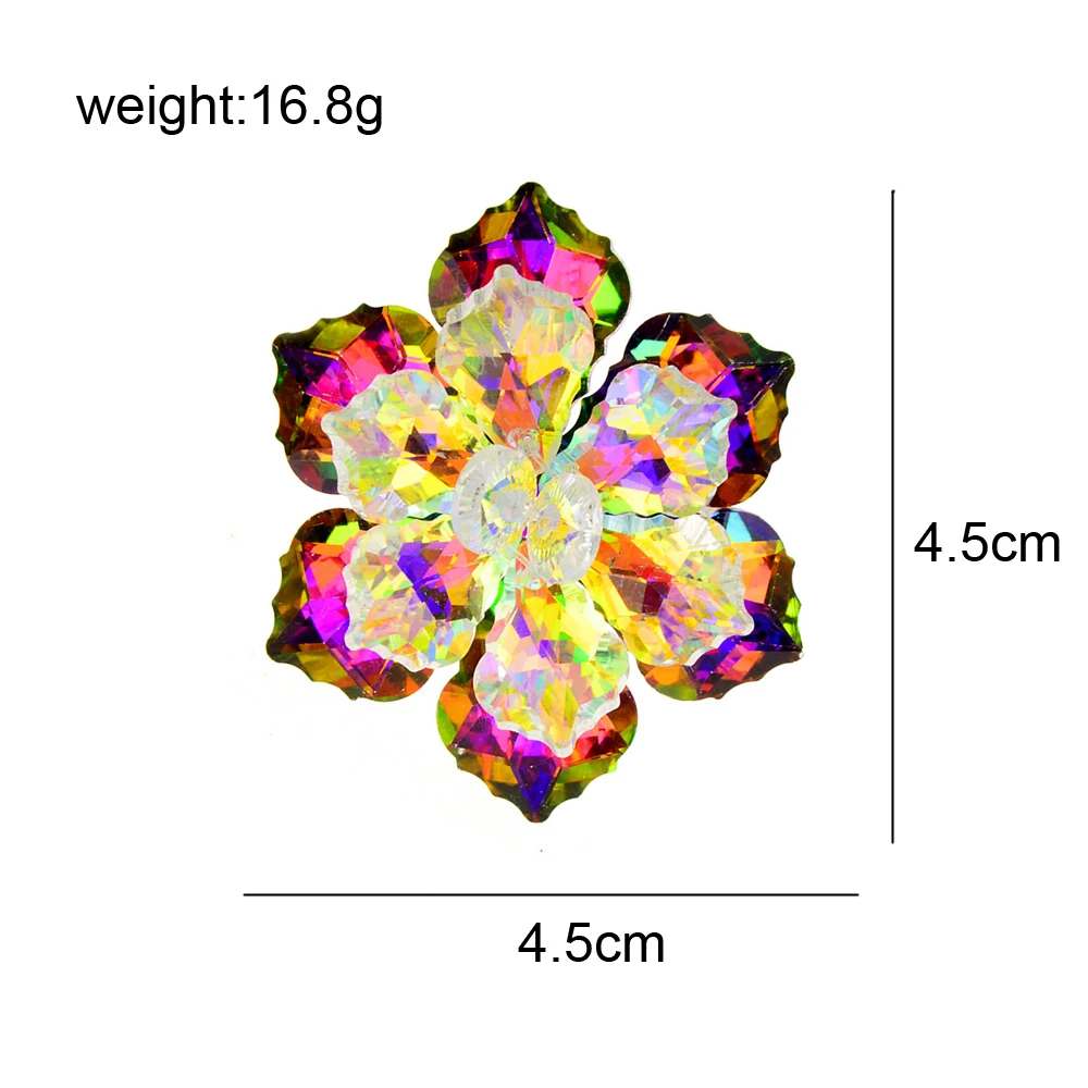 Wheat Brooches For Women Shining Crystal Flower Handmade 20 Colors Party Accessories