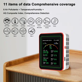 WiFi 15 in 1 Air Quality Detector CO/CO2/HCHO/TVOC/ Air Quality Tester 2
