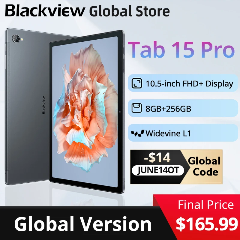 Blackview-Tableta Tab 15 Pro versión Global, Tablet con Android Pad ...