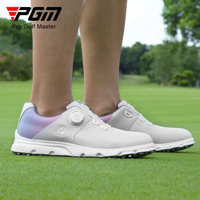 PGM 2023 golf shoes waterproof knob shoelace sports sneakers men's shoes  removable studs