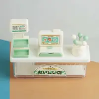 1/12 Dollhouse Miniature Furniture Supermarket Cashier Convenience Store Simulation Shopp Toy lollipop Shopping Cart Rack Model 2