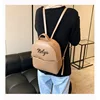 Embroidered Name Women's Retro Backpack PU Soft Leather Casual Outdoor Backpack Fashionable and Simple Backpack 4