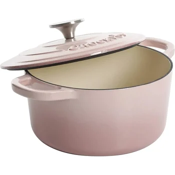 5-Quart Pink Enamel Dutch Oven 1