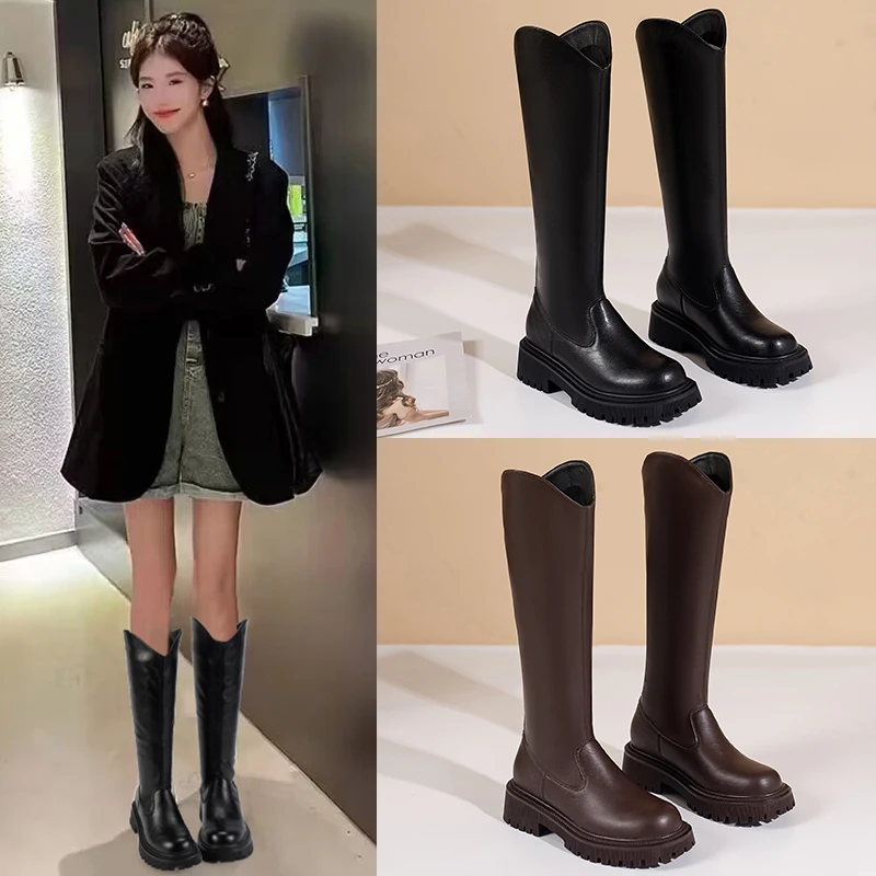 

Round Toe Lolita Boots Shoes Zipper Sexy Thigh High Heels High Sexy Stiletto Rubber Over-the-Knee Rome Solid Basic Microfiber Fa