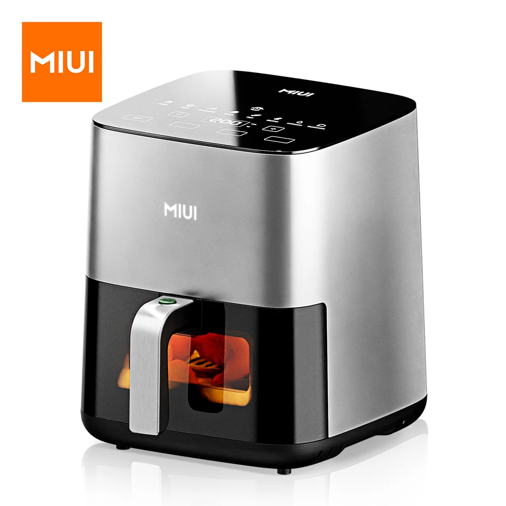 MIUI 5L Air Fryer, Electric Hot fryer Oven Oilless Cooker with Touch Control & Nonstick Basket & Visible Window, Family Size 