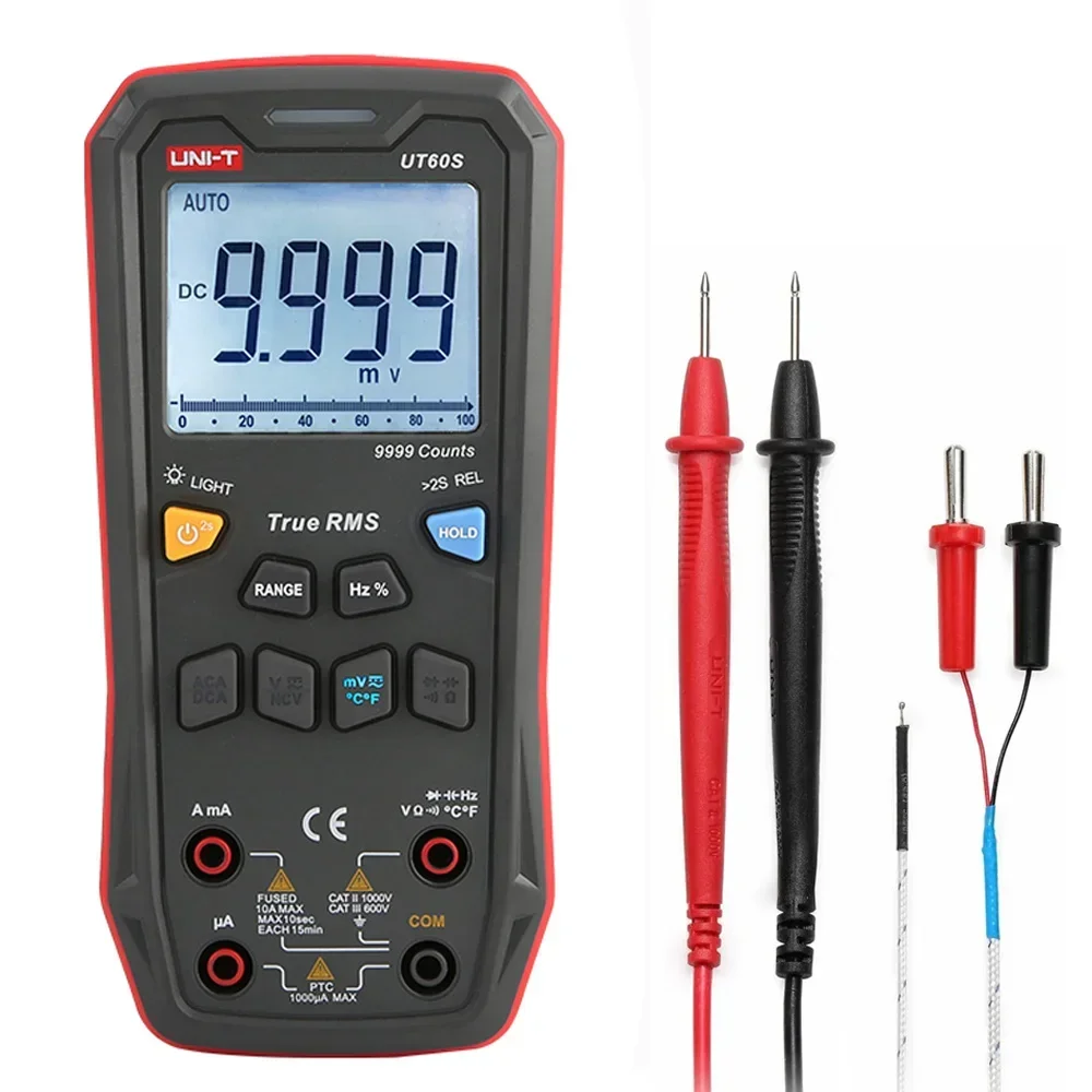 

UNI-T UT60S True Effective Value Digital Multimeter Button 9999 Count With Analog Bar AC/DC Voltage And Current Meter OHM Test