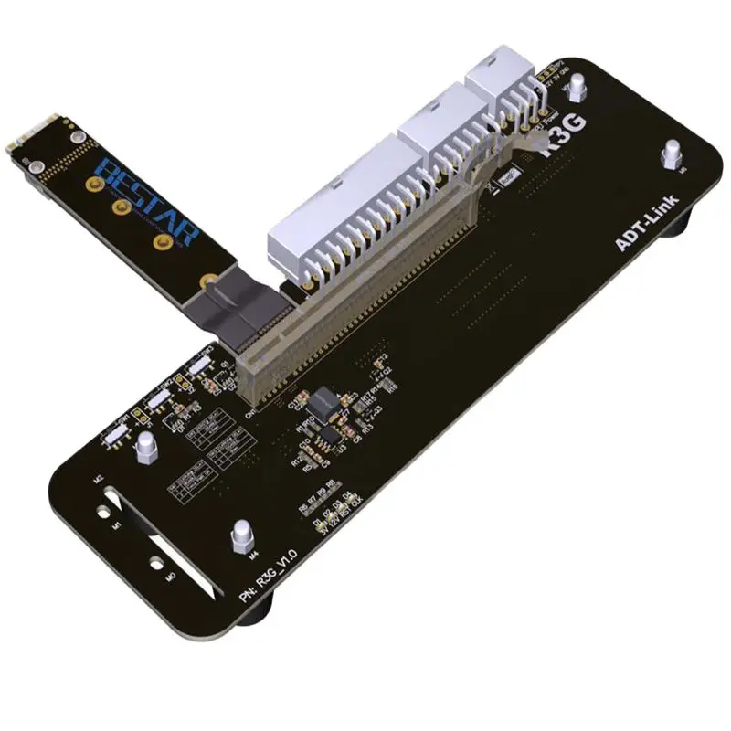 

Внешняя подставка для видеокарты M.2 keyM NVMe, кронштейн с переходным кабелем PCIe3.0 x4, 25 см, 50 см, 32Gbs для ITX STX NUC VEGA64 GTX1080ti