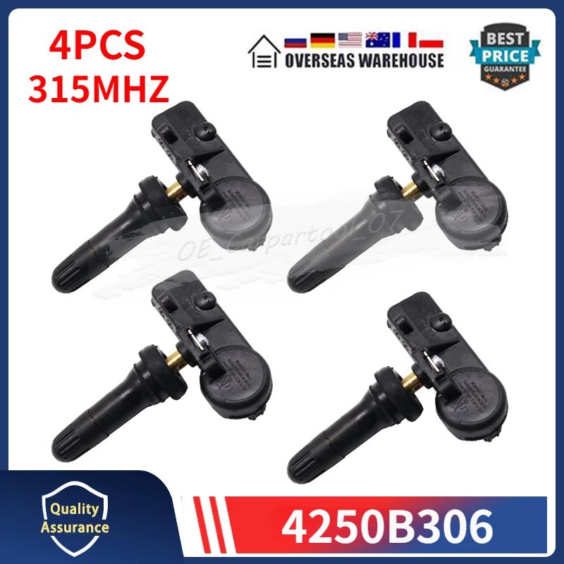 

4 шт., датчик давления в шинах 4250B306 для Mitsubishi TPMS 315 МГц