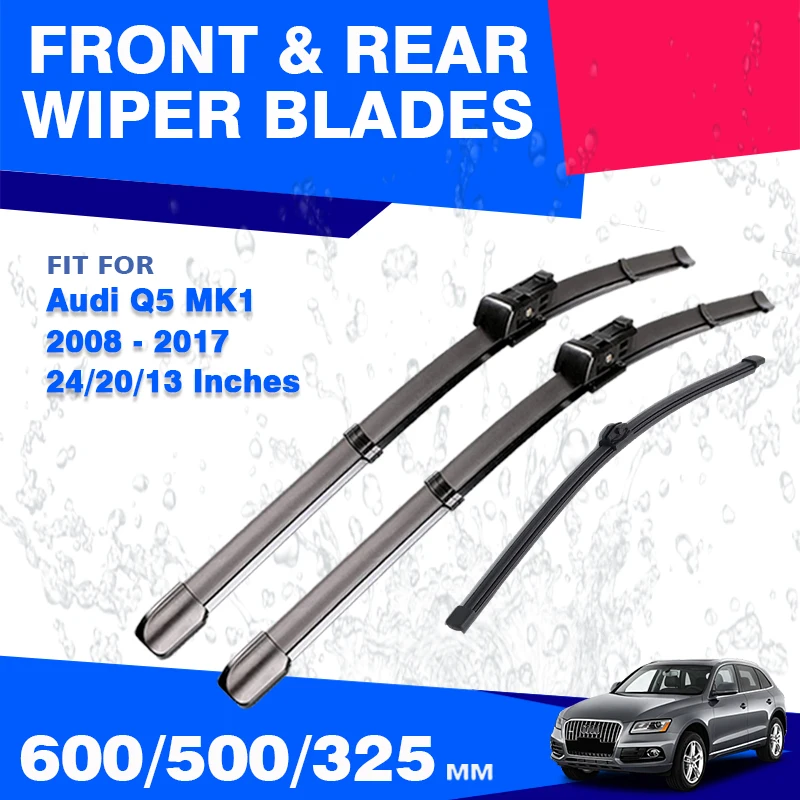

Щетки стеклоочистителя для Audi Q5 SQ5 2008 - 2017 S Line, гибридные автомобильные щетки для лобового стекла, 24 дюйма + 20 дюймов + 13 дюймов