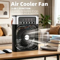 Humidificateur d'air portable 3-en-1, ventilateur USB rafraîchissant, brumisateur d'eau, mini climatiseur silencieux 1