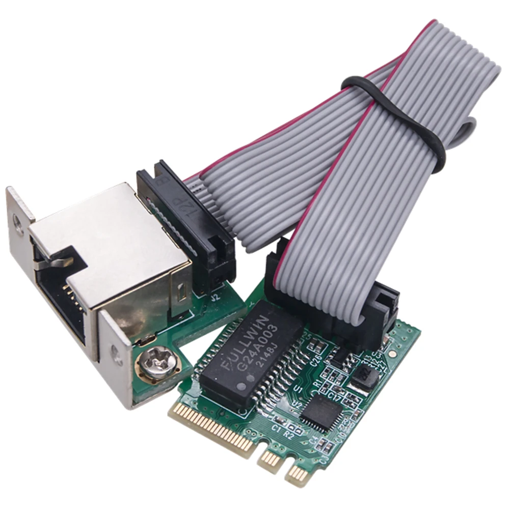 M.2 Network Card Single Port RJ45 M.2 A+E To Gigabit Ethernet Card M.2 A+E Ethernet Adapter for Desktop PC for Windows Linux
