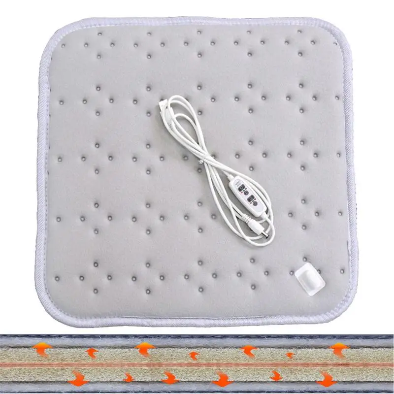 

Hot Heated Pad Home Sofa USB Heating Pad 3 Levels Adjustment 5v Winter Warmers For Men Electric Heating Pad For Bed Car Heating