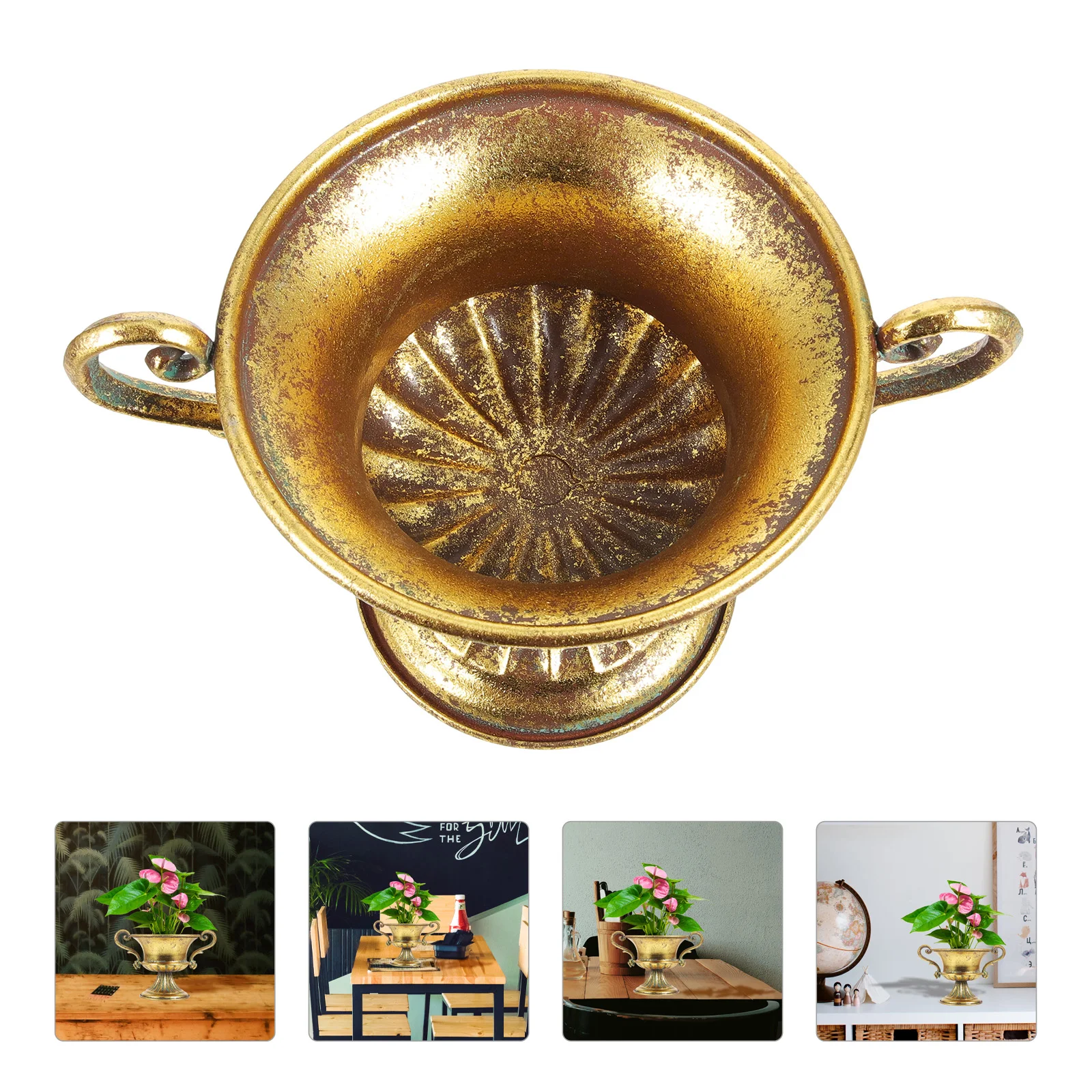 

Fresh Flower Storage Pot Floral Arrangement Container Wedding Vase Decorative Vase Vintage Flower Pot Retro Iron Flowerpot