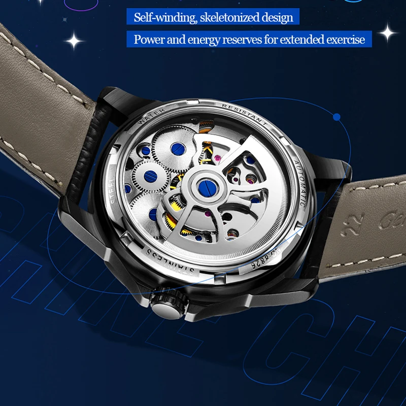 AILANG Brand Luxury Double Tourbillon Automatic Watch Men Sports Leather Waterproof Mechanical Watches Mens Moon Phase Clock Men_voghion.com