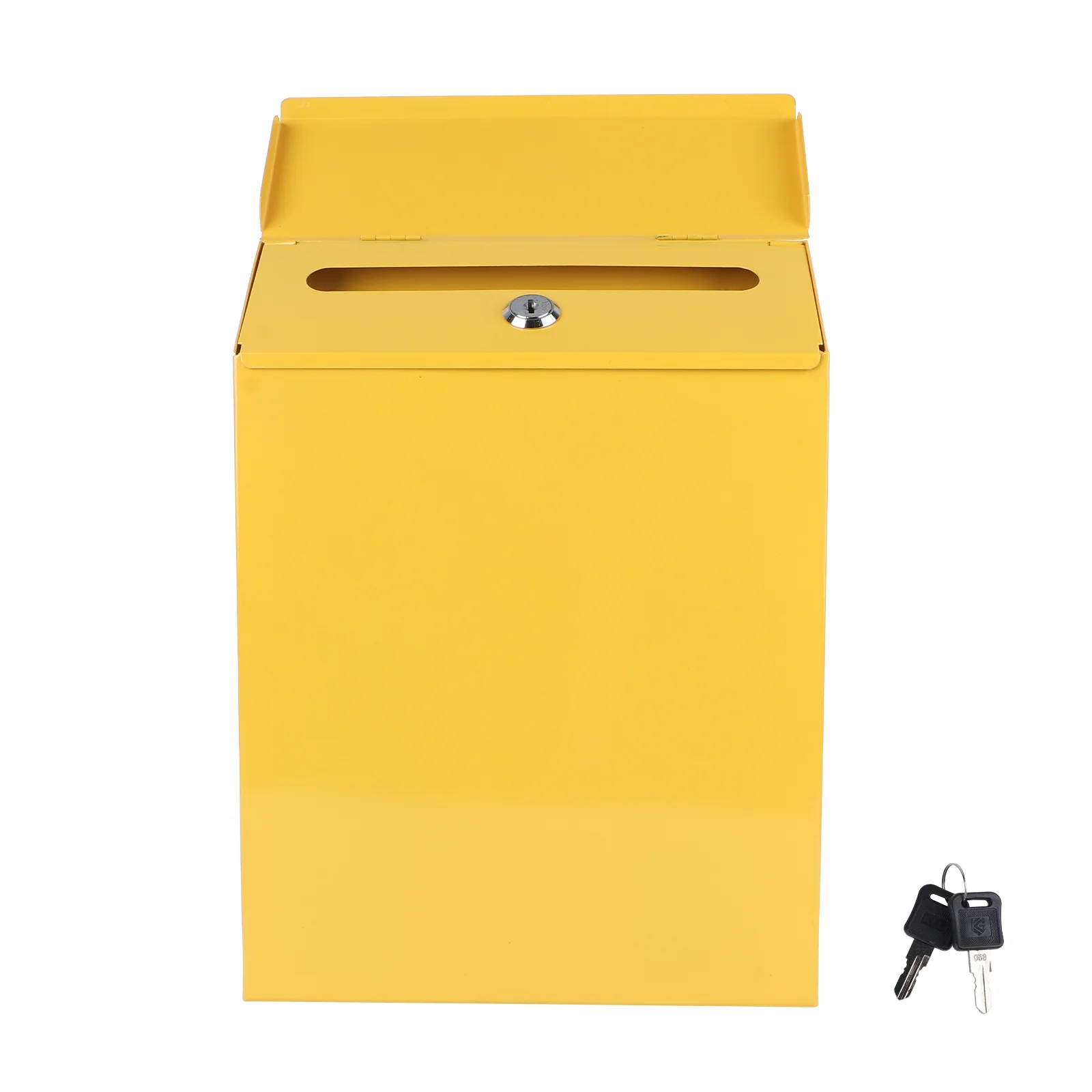 

Wall Mount Mailbox Locking Drop Box Steel Mailbox Rent Payments Mail Keys Weatherproof Galvanized Cover Safe