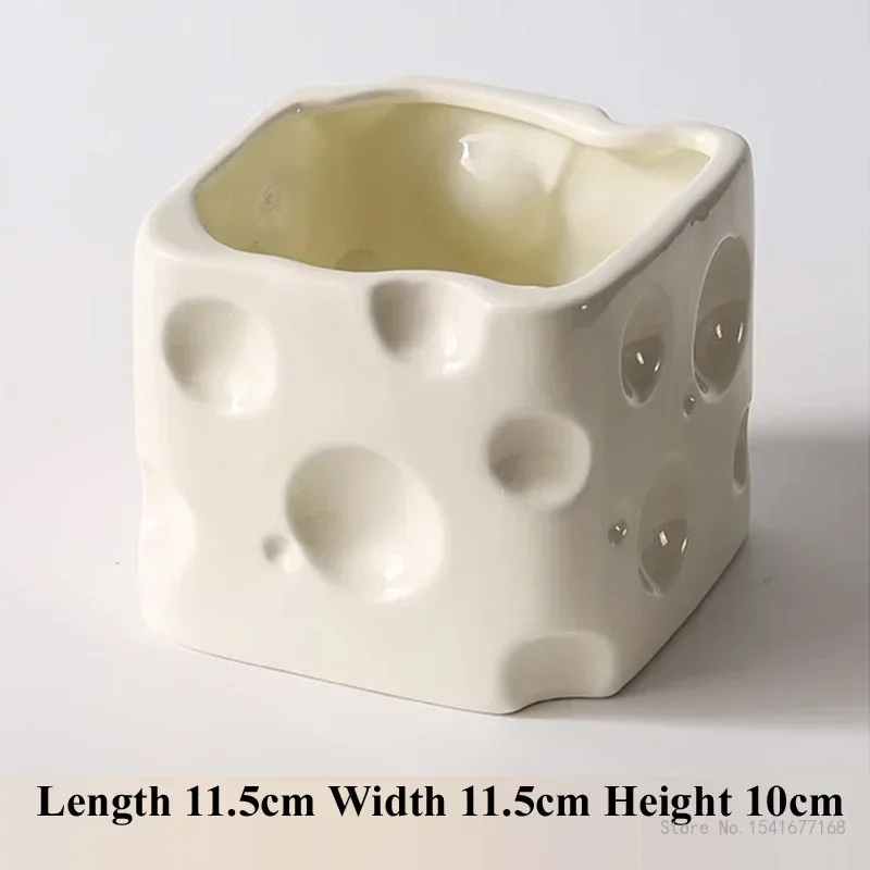 Square Cheese Shaped Storage Box, Creative Desktop Trash Can, Uncovered Home, Tea, Dining Table, Living Room Decoration, 1Pc