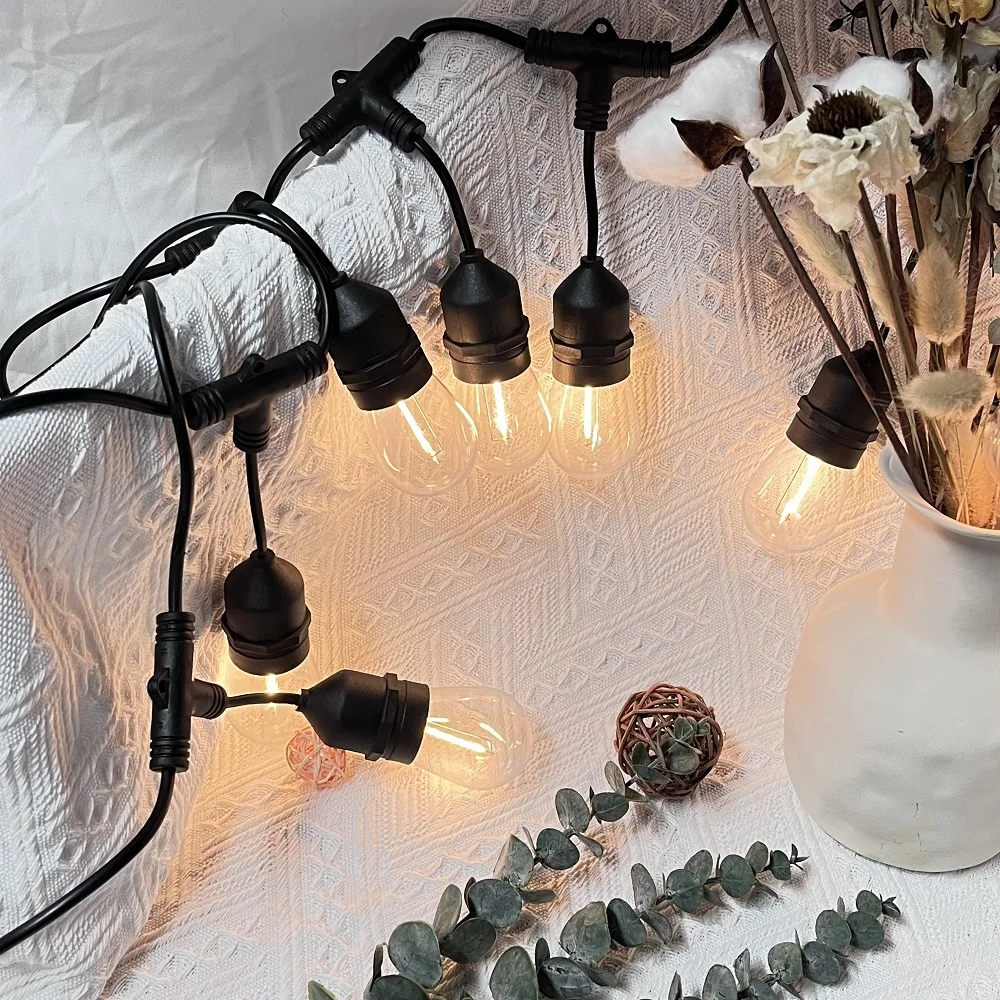 

Ip65 Waterproof S14 Outdoor Etl Connectable String Lights Christmas Decoration Wedding Party Lights Garden Holiday Lights