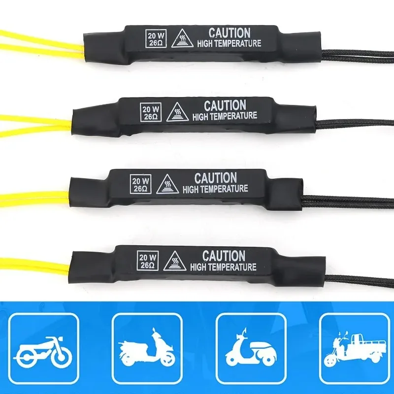 20W Motorcycle Decoder Turn Signal Lights for Canbus 12v Indicator Load Resistor Decoder Load Decoding Resistor Repair Parts