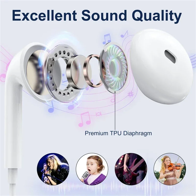 Original Wired Lightning Earphones For IPhone IPhone 14 13 12 11 Pro Max Mini XS XR X 7 8 6 Plus SE 2020 Headphones_voghion.com