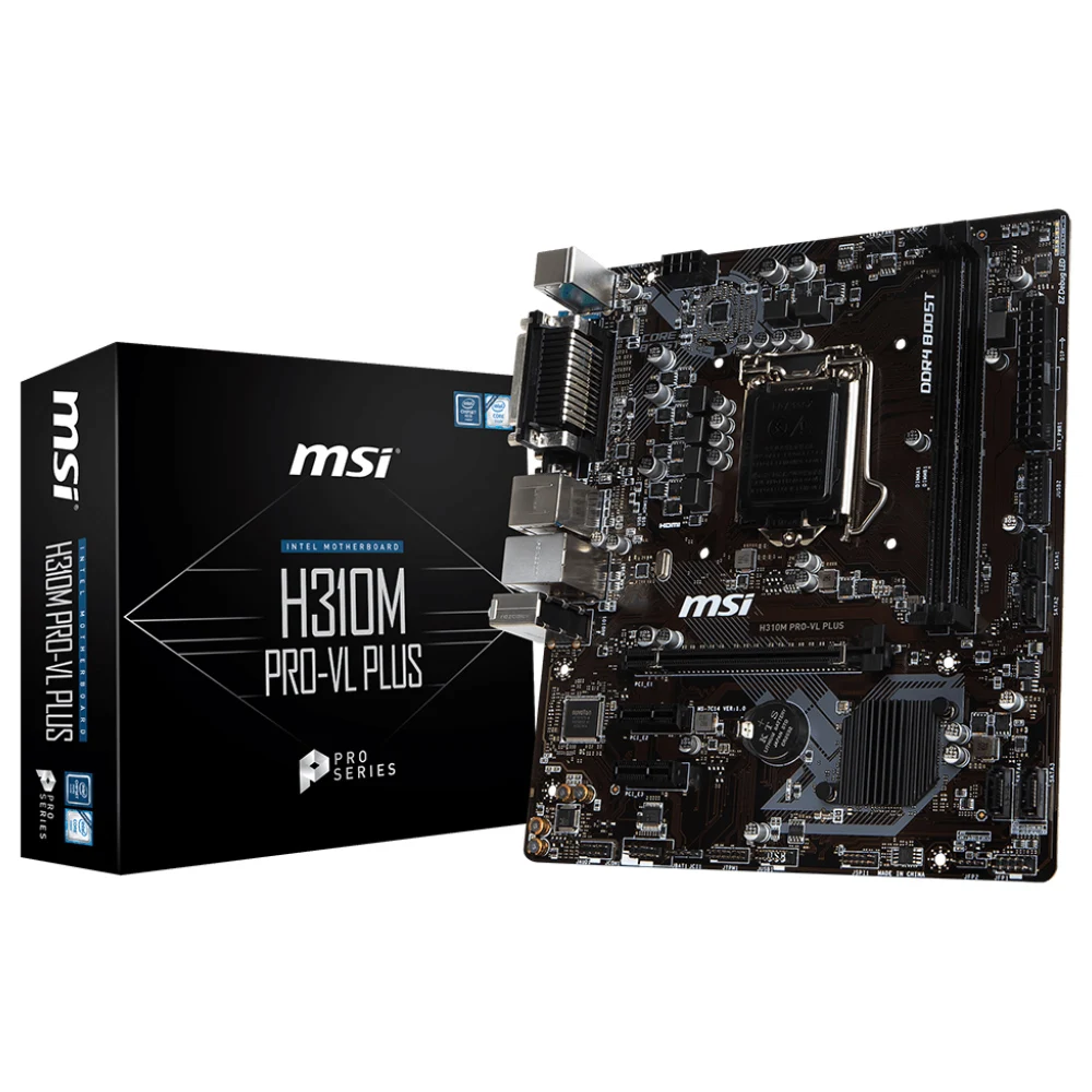 La Nuova Presa Msi H310M Pro Vl Plus Intel Lga-1151 Micro-Atx Lga 1151 Supporta La Memoria Ddr4