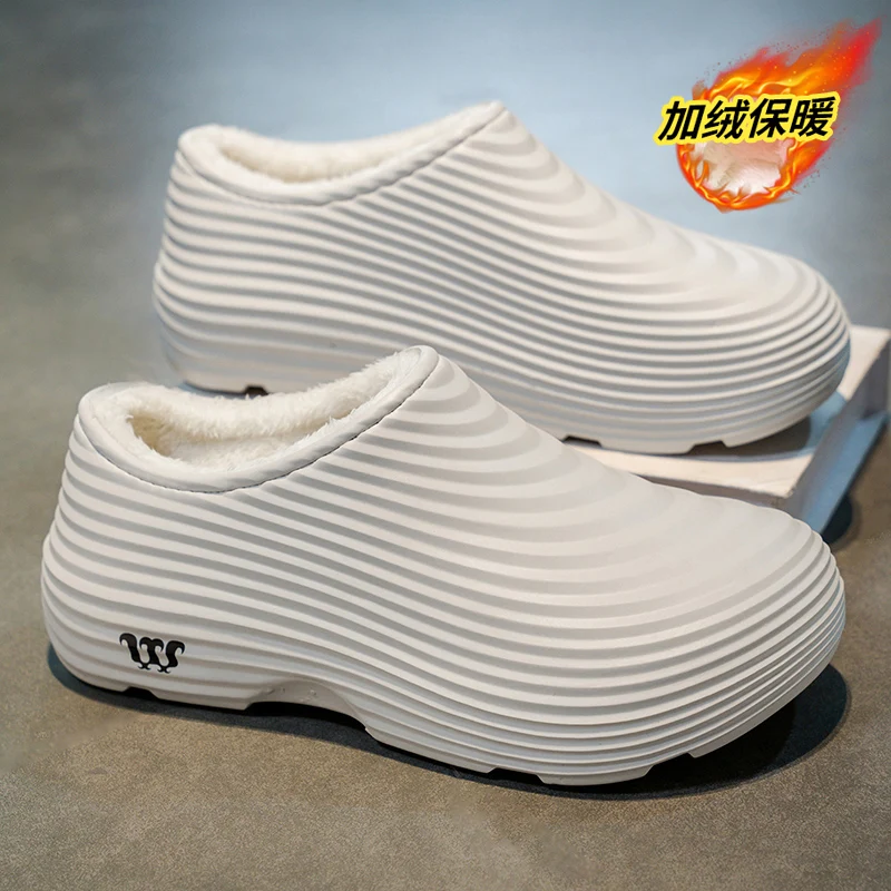 New Men's Winter Cotton Shoes Are Waterproof and Anti-slip. Chef Shoes Are Warm and Easy To Clean. Kitchen Shoes 36-44