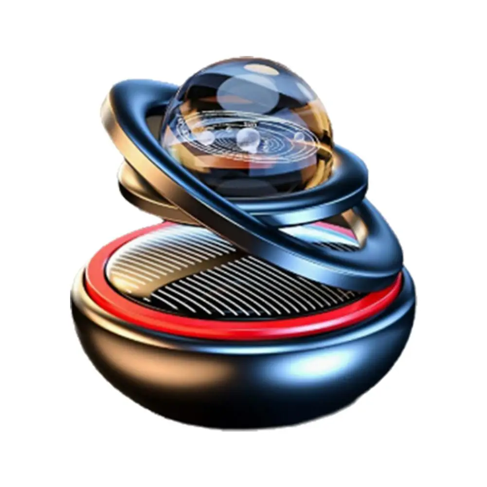 Solar Car Air Freshener Automatic Rotation Dashboard Fragrance Diffuser