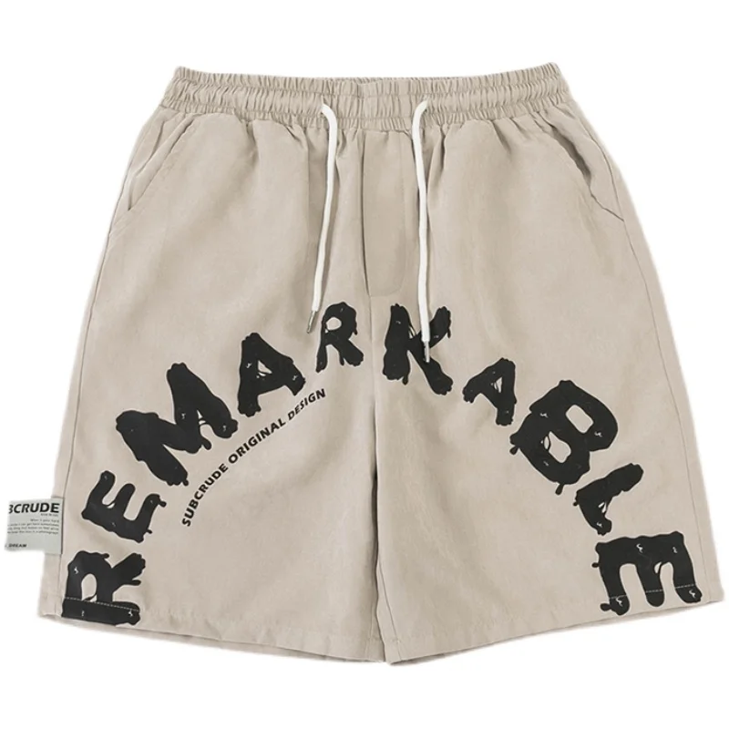 Summer Men Shorts Y2k Casual Fashion Loose Sweatpants Gym Basketball Shorts Korean Couple Shorts Women Letters Printed Shorts