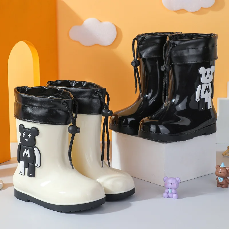 Botas De Agua Impermeables Para Niños - Material EVA Ligero, Antideslizantes, Con Cordón Ajustable, Ideales Para Días De Lluvia O Jugar Al Aire Libre
