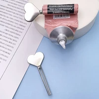 Stainless Steel Manual Toothpaste Squeezer Heart shaped Metal Dispenser Tube Squeezer Key Roller Set Bathroom Accessories 2