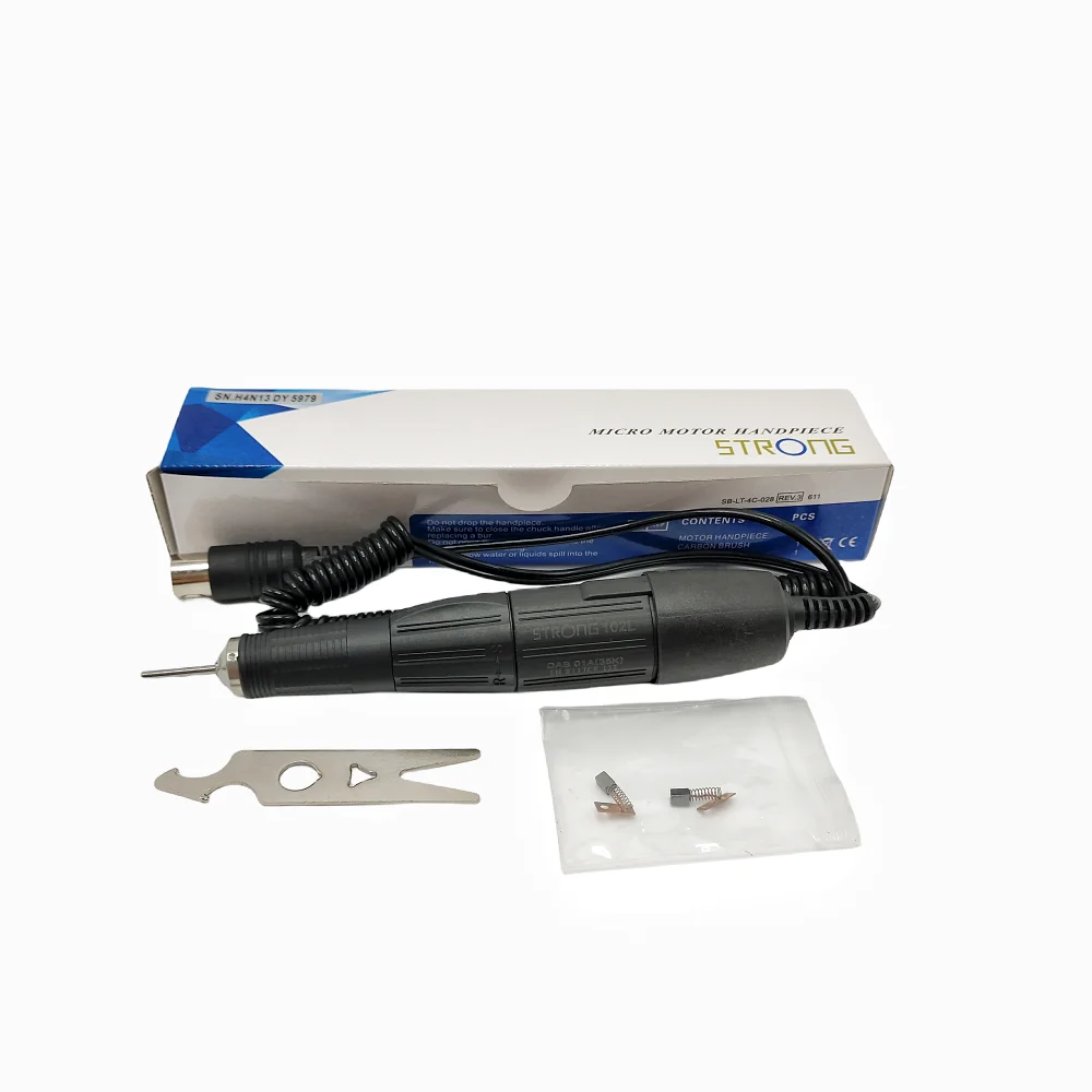 65W Strong Max 211 Dental Electric Nail Drill 35K 102L Handle Milling Cutter Manicure Micro Motor Grinding Machine Nail File Set 5