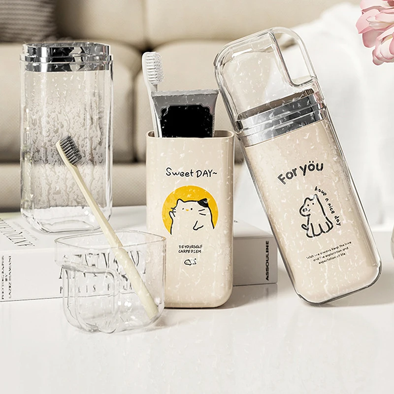 Portable Toothbrush Case And Toothpaste Holder For Travel_voghion.com