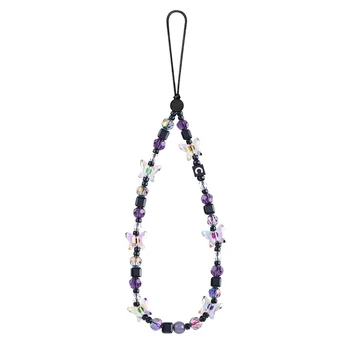 HERLOOK 2023 다크 나비 휴대폰 체인, Y2K 스타일 액세서리 랜야드, 휴대폰 케이스, 소녀 선물, 휴대폰 스트랩, 인스 패션