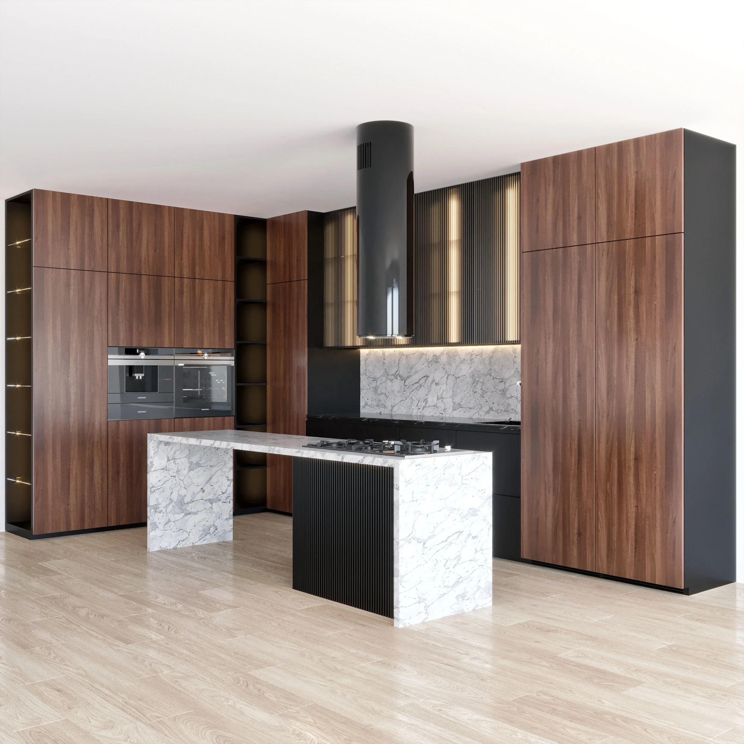 PA Home Furniture Organizer Wood Build In Wall Kitchen Cupboards Cabinet Set
