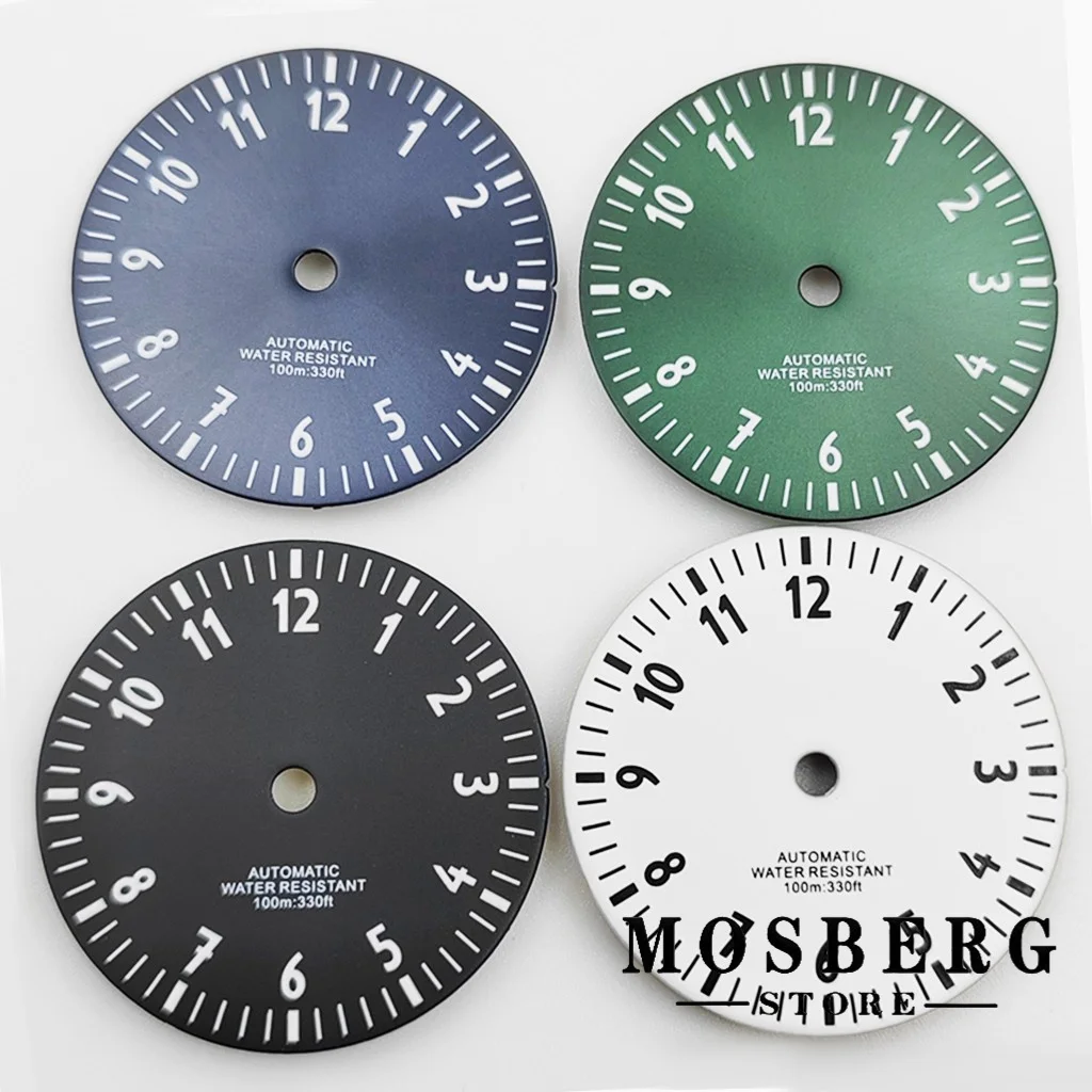 

29mm Watch Dial Green Luminous Sterile Fit NH35 NH36 ETA 2824 2836 Miyota 8215 8205 821A DG2813 3804 Movement Accessories