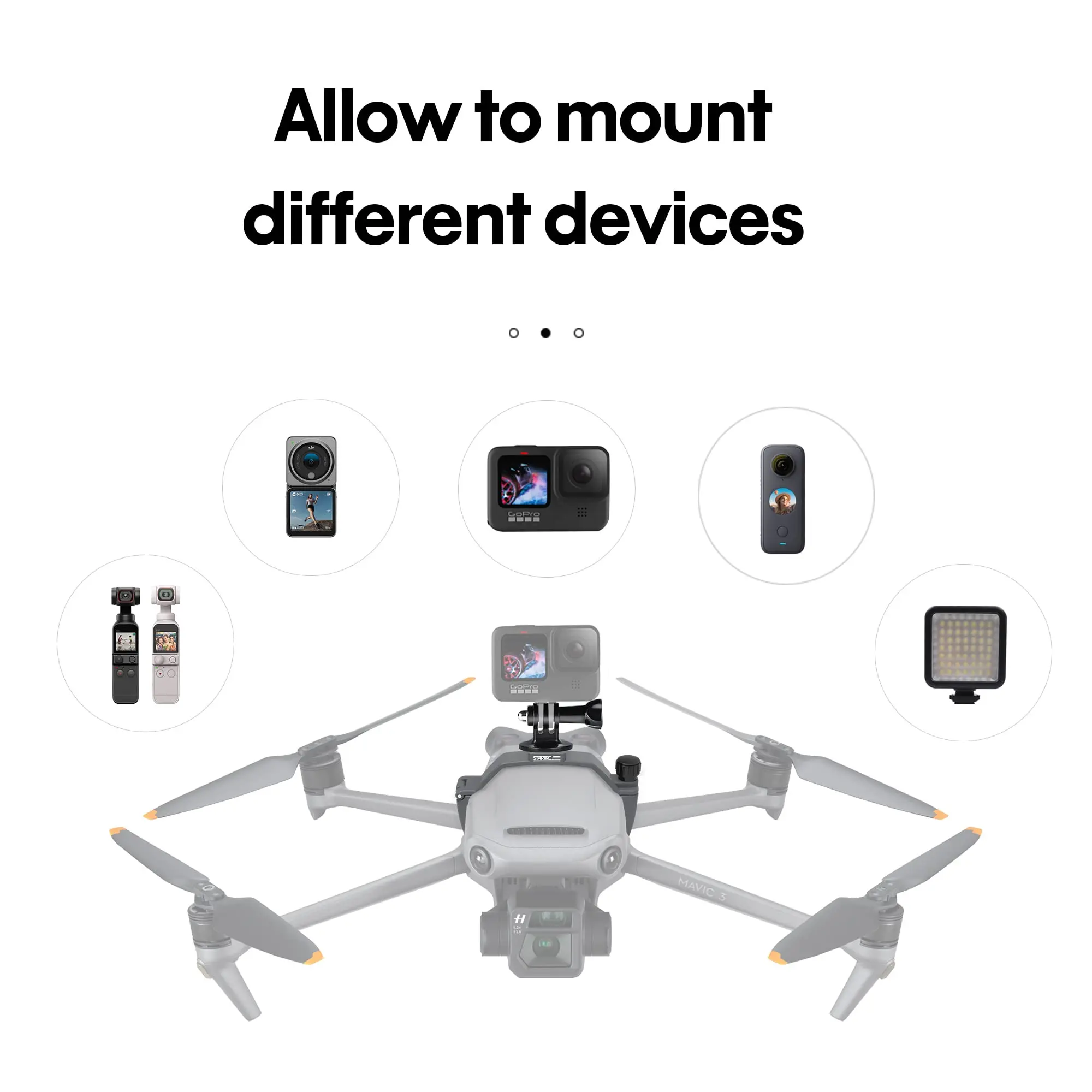 STARTRC Extension Holder Extension Mount for ACTION DJI Mavic 3/Mavic 3 Classic/Mavic 3 Pro Accessories Camera Mount fits